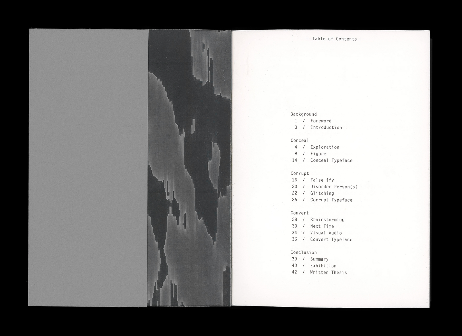 Table of Contents for "Most Obscure" book.