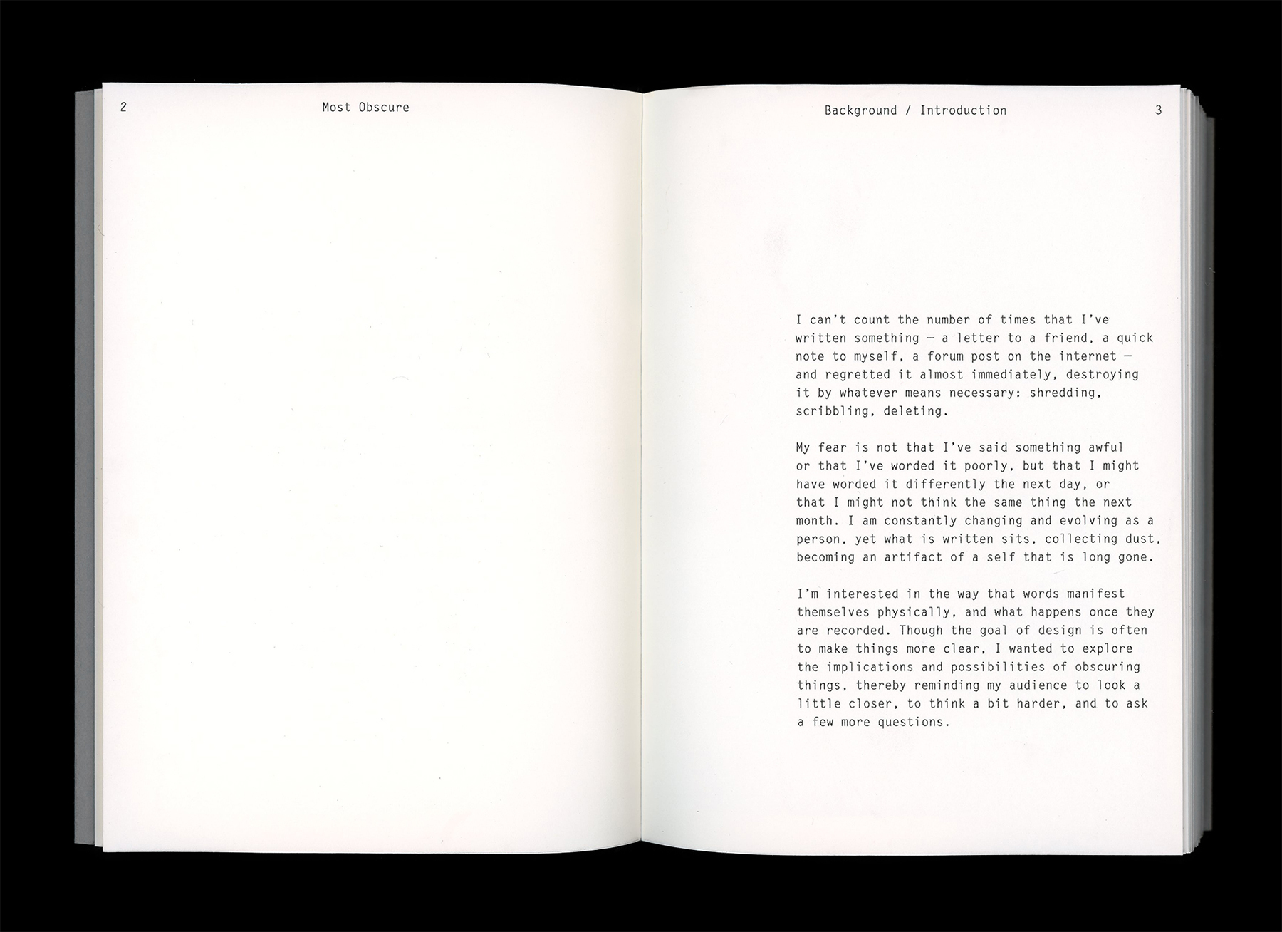 Introduction for 'Most Obscure' book.